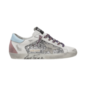 Golden Goose Super Star Glitter and Leather Upper Suede Star